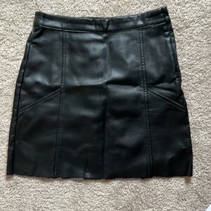 H&M Mini Black Faux Leather Skirt